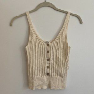 Abercrombie Creme Sweater Crop